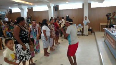 Ritual durante o lançamento do Relatório 2016, em Brasília