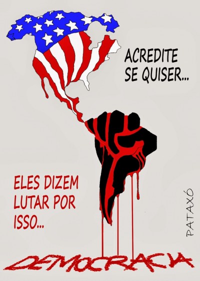 Charge Pataxo Sangue Latino Crise Venezuela USA CIA