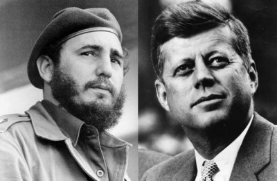 Fidel Castro e Jonh F. Kennedy.