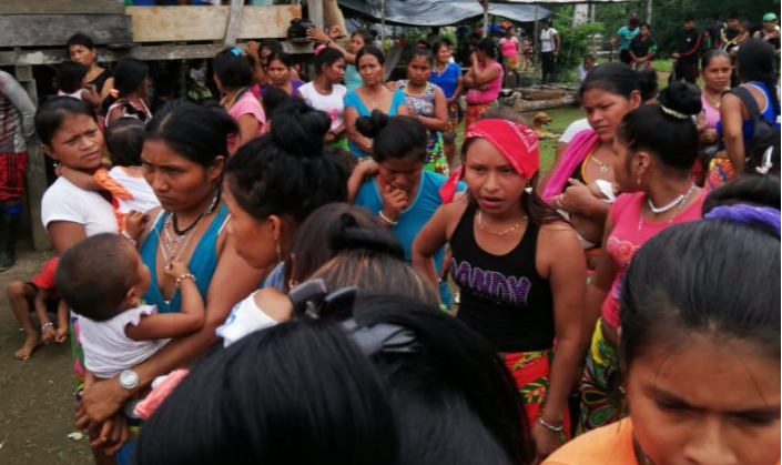 Mais de 1600 indígenas das comunidades Embera e Wounnan foram obrigados a sair dos seus territórios, no Noroeste da Colômbia