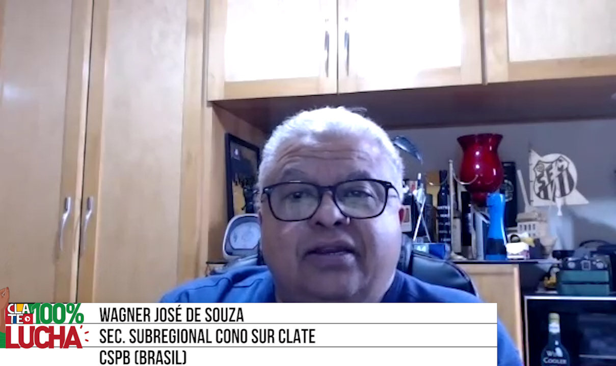 O secretário sub-regional do Cone Sul da CLATE e líder da CSPB, Wagner José de Souza, deu detalhes das diferentes lutas que esta organização sindical está realizando
