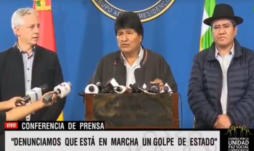 "Trump fez declarações sugerindo fraude nas eleições bolivianas antes de relatório da missão oficial", destaca ainda Center for Economic and Policy Resarch