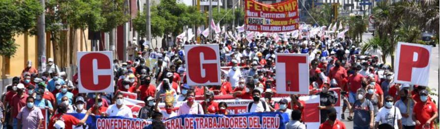 Trabalhadores são único apoio com que Castillo pode contar, diz maior órgão sindical do Peru