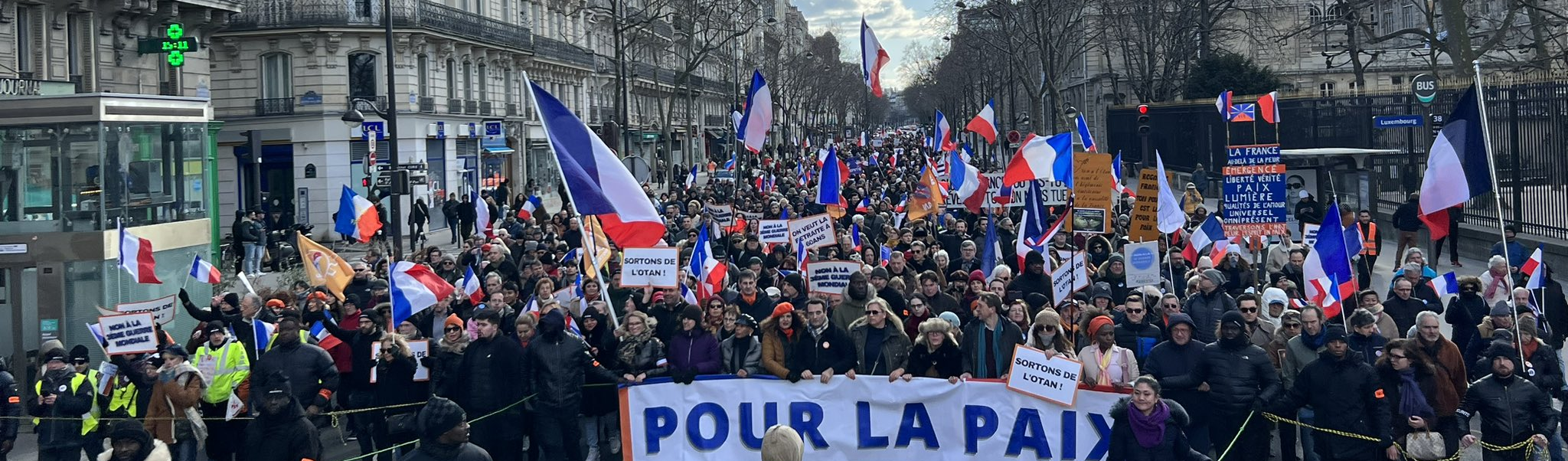 Grande mídia ignora protestos na França contra Otan e envio de armas à Ucrânia