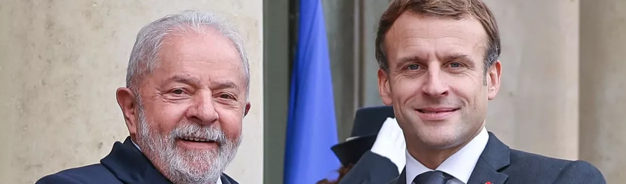 Guerra no Brasil é contra a pobreza, diz Lula a Macron após pedido de aliança contra Rússia