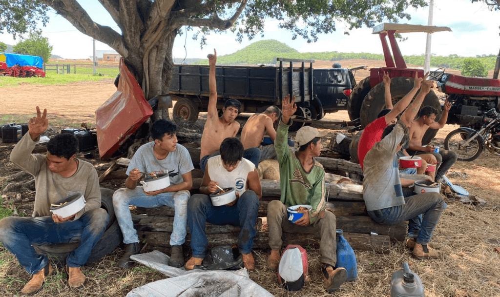 Em 2020, o MPT encontrou paraguaios e crianças na Fazenda Salto, em Nioaque (MS), catando pedras em campo de soja e dormindo em curral