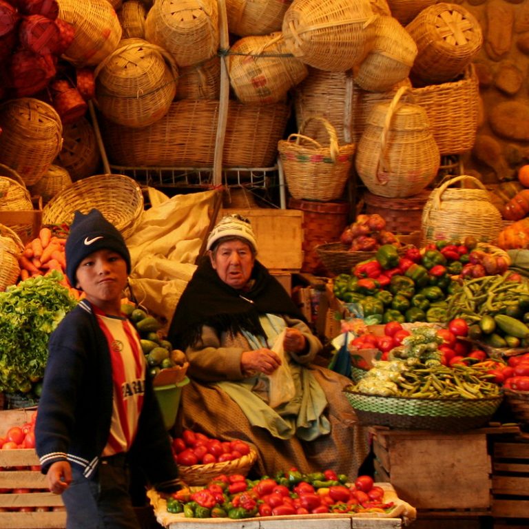 Mercado de Sucre, na Bolívia